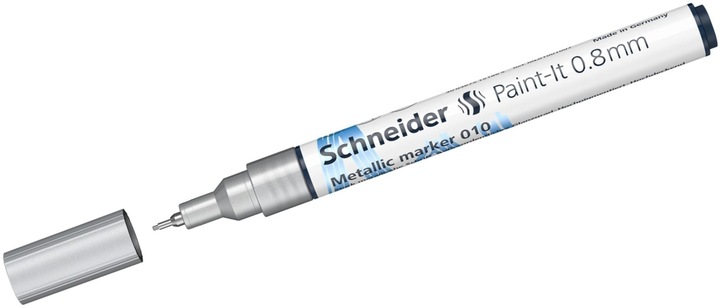 Immagine prodotto Schneider Paint-It 010 Marchio metallizzato, 0,8 mm, argento metallizzato (Argento Metallico, 0.80 mm, 1 x)