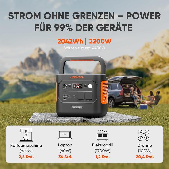 Immagine prodotto Jackery Tragbare Powerstation E2000 v2 (2042 Wh, 17.90 kg)