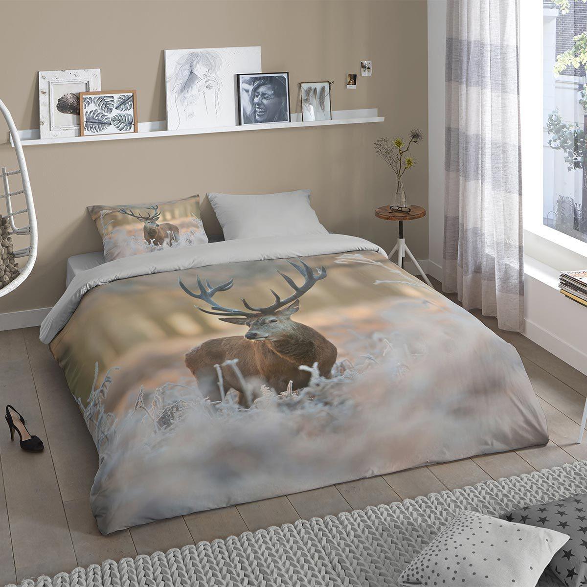 Thumbnail - Traumschlaf, Bettwäsche, Hirsch (Bettwäsche Set, 135x200 cm + 80x80 cm)