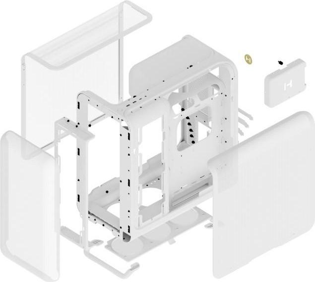 Actual product image Hyte X50 Air Mid Tower Case Snow White (E-ATX)