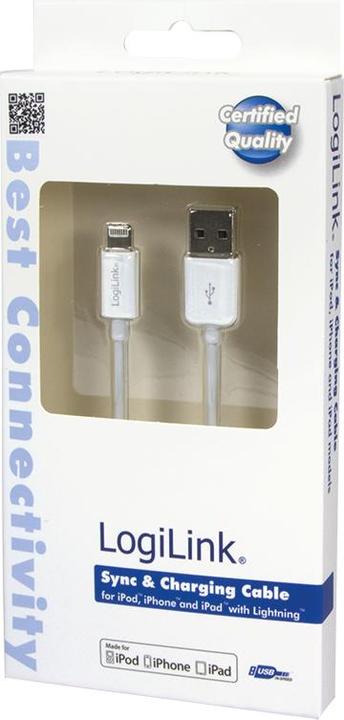 Produktbild LogiLink Lightning - USB A (1 m, USB 2.0)