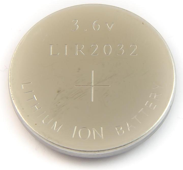 Purecrea Pile bouton Batterie LIR2032 Lithium 3.6V (1 pcs, LIR2032, 40 mAh)