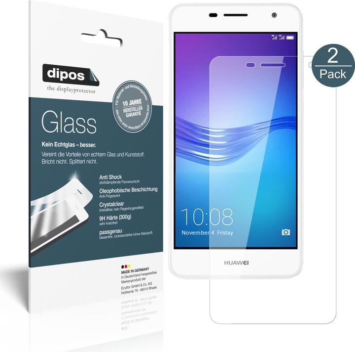 Dipos Displayschutz Anti-Shock (1 Stück, Huawei Enjoy 7 Plus)