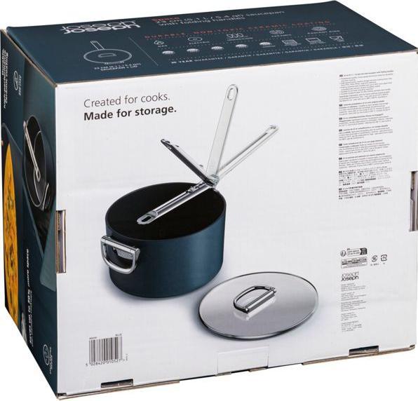 Image du produit Joseph Joseph Space Casserole à manche pliable avec couvercle D23cm (Casserole, Aluminium, 23 x 20 cm)