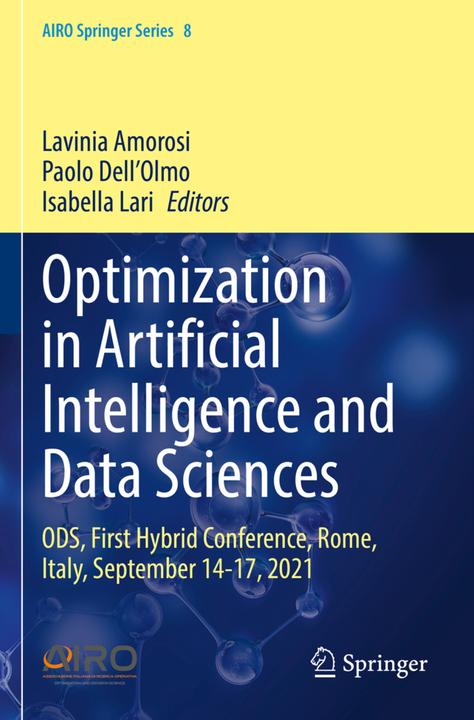 Produktbild Optimization in Artificial Intelligence and Data Sciences (Englisch, Isabella Lari, Lavinia Amorosi, Paolo Dell'Olmo, 2023)