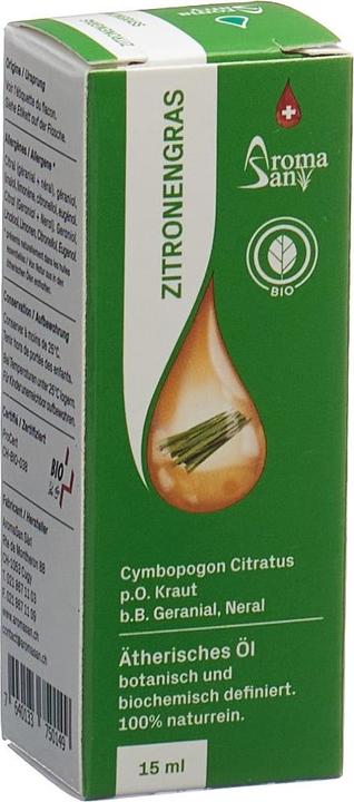 Produktbild AromaSan Zitronengras Bio Ätherisches Öl (15ml)