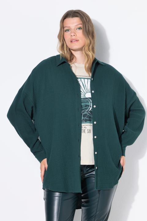 Image du produit Studio Untold Chemisier en mousseline, oversize. Col classique, manches longues (46, 48)