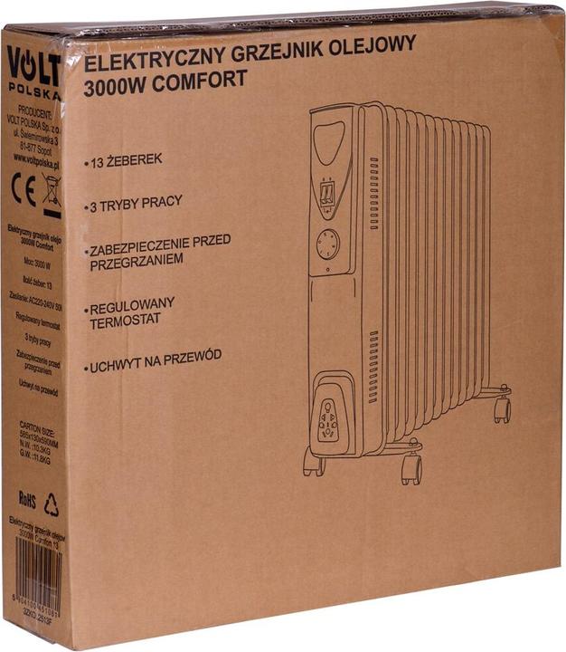Productafbeelding Volt Polska Elektrische oliekachel 3000W Comfort 13 (3000 W)