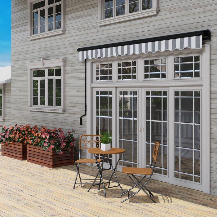 Immagine prodotto Swisshandel24 Tenda da sole per balcone, 350x250x150cm, resistente ai raggi UV30+, con telecomando, manovella (2.50 m)