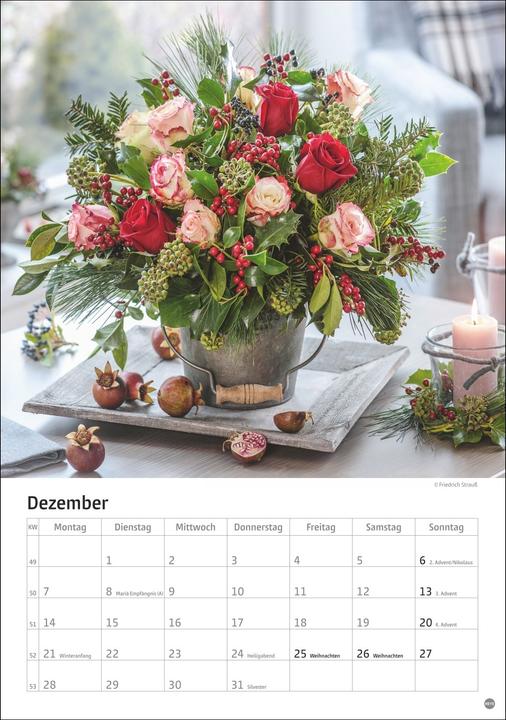 Produktbild Rosenpracht Kalender 2026 (23,5x33,5cm)