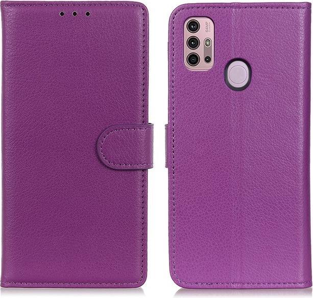Actual product image MU Classic Litchi Leather Bookcover Series (Motorola Moto G30, Motorola Moto G10)