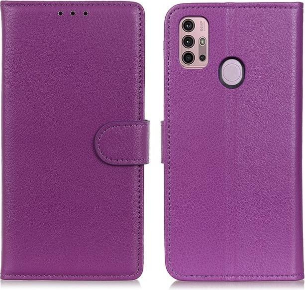 Actual product image MU Classic Litchi Leather Bookcover Series (Motorola Moto G30, Motorola Moto G10)