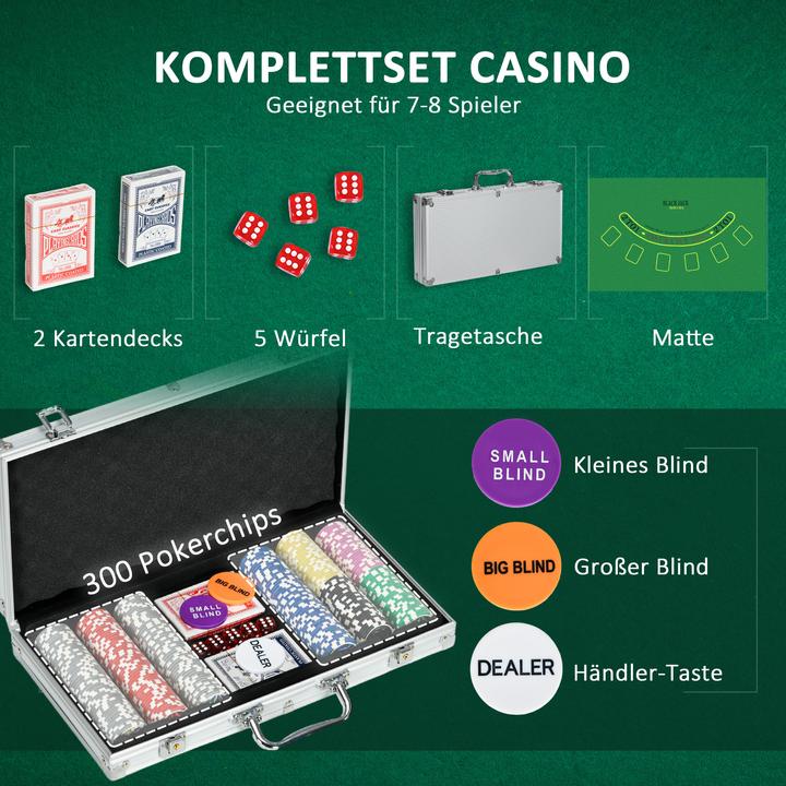 Produktbild SportNow Pokerkoffer mit 300 Chips (Deutsch, Englisch)