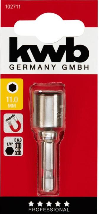 Actual product image kwb Socket wrench 11Mm, Magnet, E6.3 (11 mm)