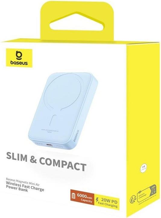 Produktbild Baseus Powerbank mini 6000 mAh 20W (blue) (6000 mAh, 20 W, 22.20 Wh)
