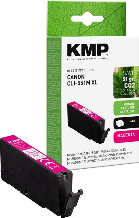 Image du produit KMP Patrone Canon CLI-551M XL (6445B001) magenta 750 S. C92 remanufactured