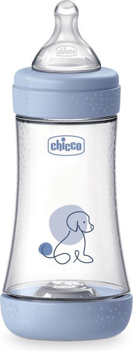 Productafbeelding Chicco Babyfläschchen PERFECT5 PP 240ml Sauger Silikon mittlerer Fluss DRAFT BLUE 2m+ (240 ml)
