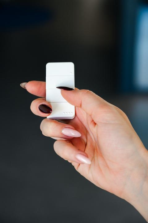 Actual product image Shelly BLU RC Button 4 ZB - White (Device-specific remote control, Bluetooth, NFC, Radio Frequency (RF))