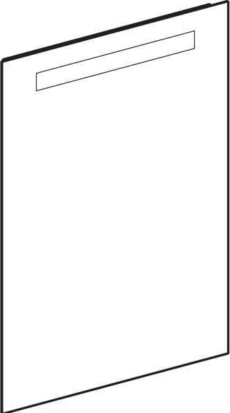 Produktbild Geberit Option Basic Square Lichtspiegel, Beleuchtung oben (50 x 50 cm)