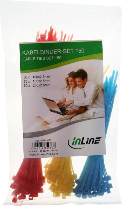 Produktbild InLine Kabelbinder-Set (Kunststoffkabelbinder, 150 Stk.)