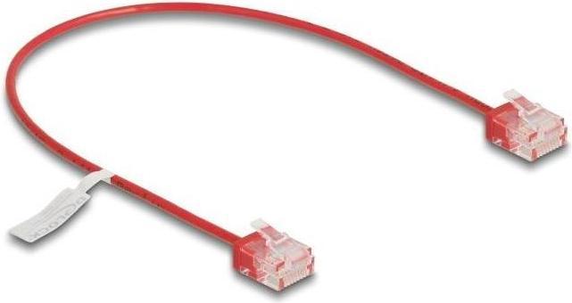 Produktbild Delock RJ45 Netzwerkkabel Cat.6 UTP Ultra Slim 0,3 m rot mit (U/UTP, CAT6, 0.30 m)