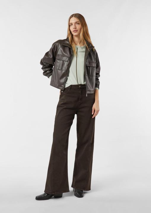 Produktbild Comma Strickpullover Feinstrick-Pullover aus Viskosemix mit Kontrast-Piping-Detail (40)