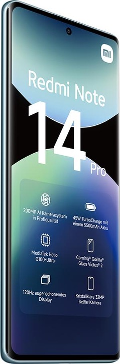 Image du produit Xiaomi Redmi Note 14 Pro (512 Go, Ocean Blue, 6.67")