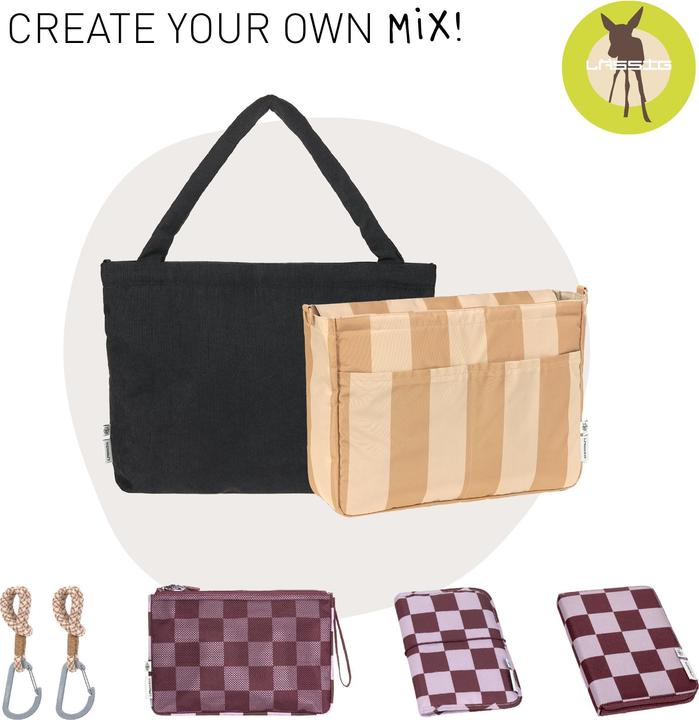 Produktbild Lässig Wickeltasche Mix Shopper Cord Schwarz