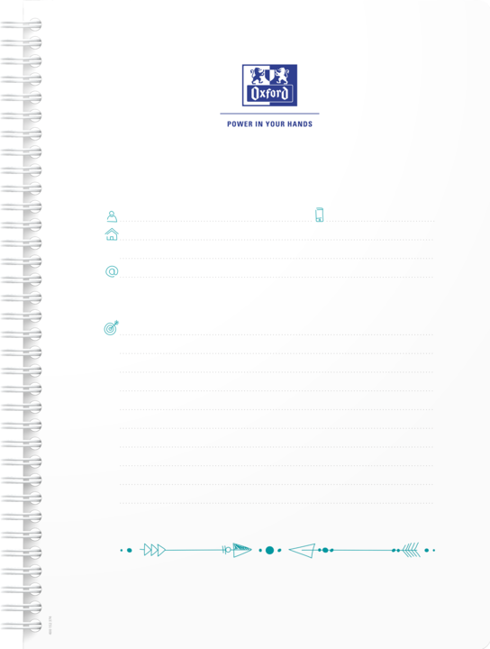 Produktbild Oxford FORME FLORAL - Spiralbuch (B5, Liniert, Harter Einband)