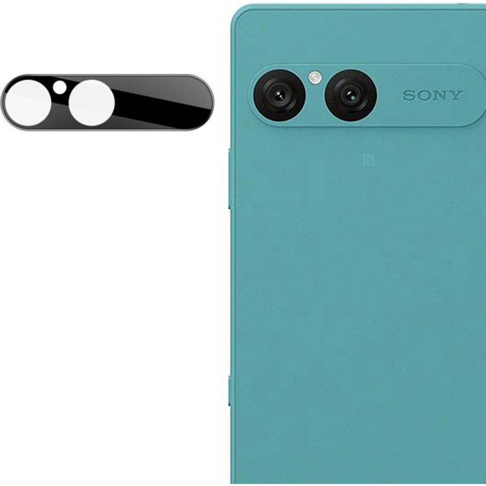 Techsuit - Full Camera Glass - Sony Xperia 10 VII - Black (1 pz., Sony Xperia 10 II), Pellicola protettiva smartphone, Nero