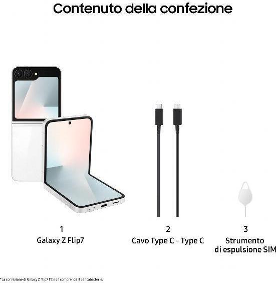 Actual product image Samsung Galaxy Z Flip7 FE (128 GB, White, 6.70", SIM + eSIM, 5G)