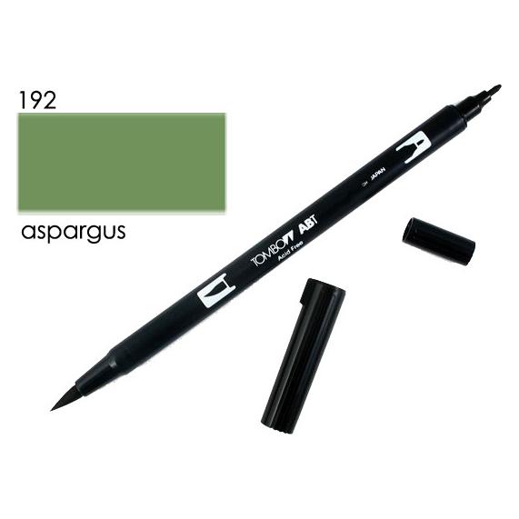 6 X Tombow Dual-Fasermaler Abt Mit Rundspitze/Pinselspitze Aspargus
