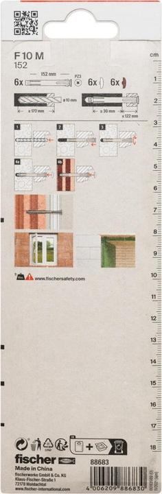 Produktbild Fischer Fensterrahmendübel F 10 M 152 K (6 Stk.)