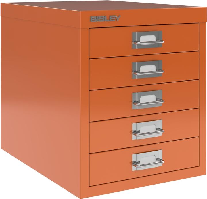 Actual product image Bisley MultiDrawer™ L125 drawer cabinet orange with 5 drawers 27.9 x 38.0 x 32.5 cm