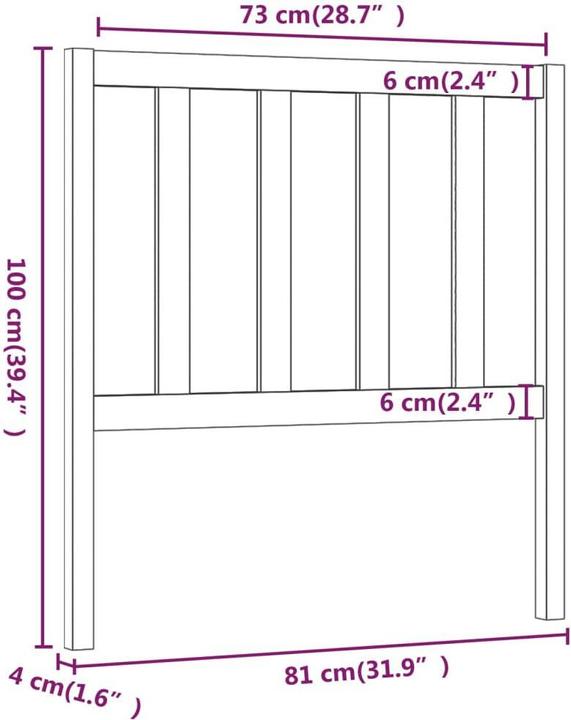 Actual product image VidaXL Lynsay (81 x 4 x 100 cm)