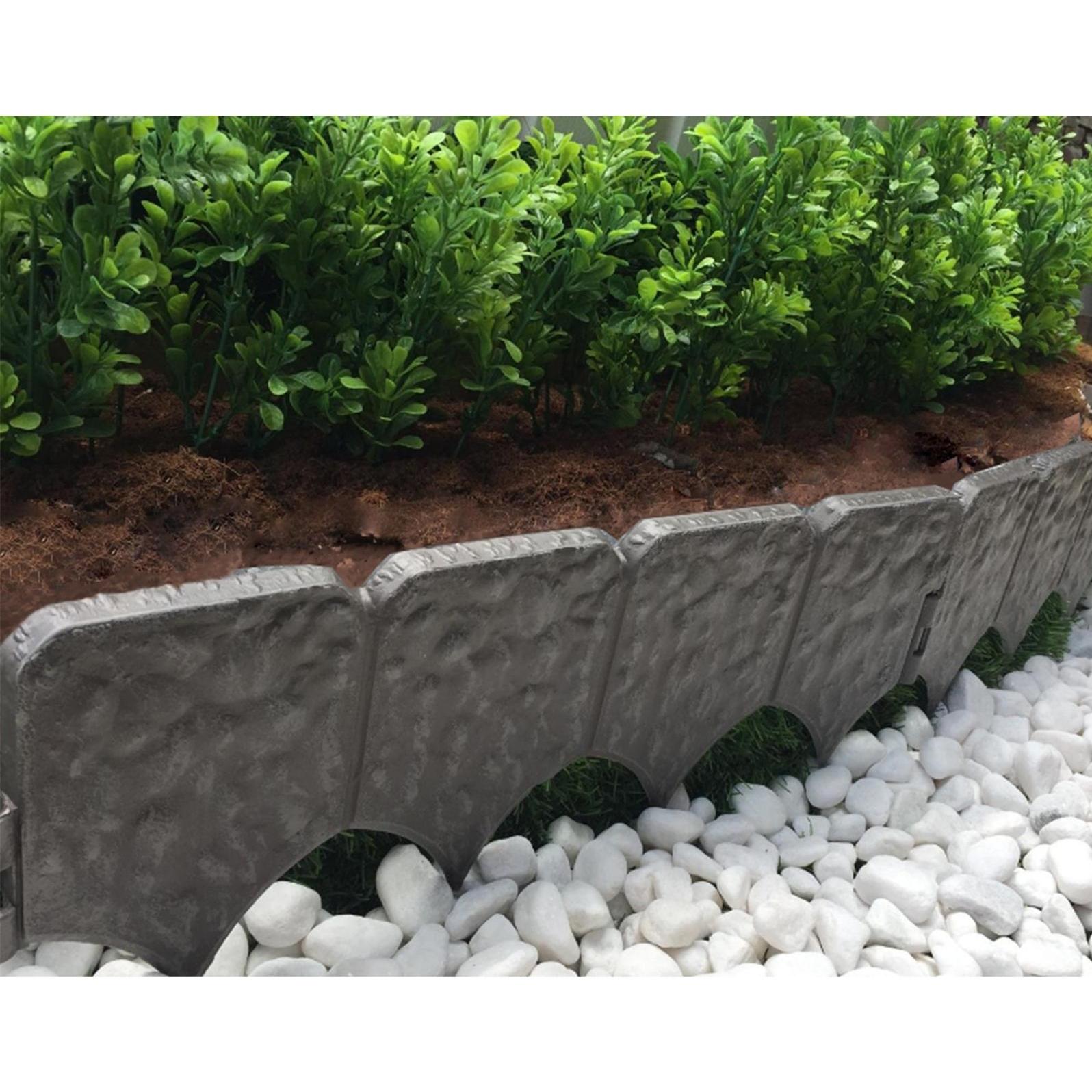 Thumbnail - HTI-Living, Rasenkante, Beetumrandung Nessa Stone 4-teilig Grau (164 cm)