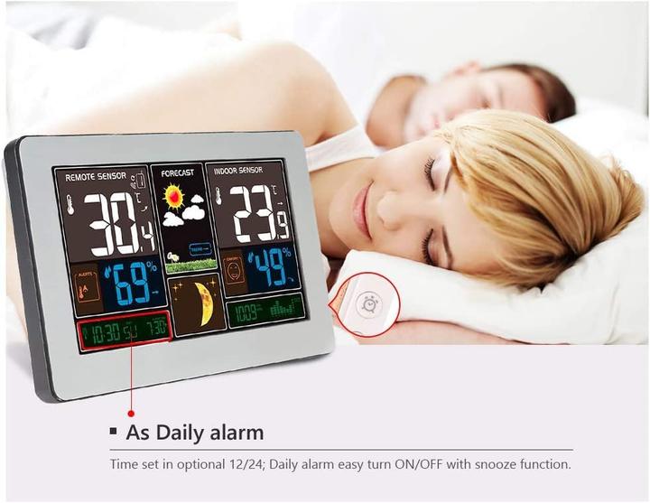 Produktbild Vorrinc Wetterstation mit Funkuhr und Aussensensor