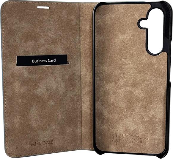 Produktbild Mike Galeli Book-Cover Echtleder Marc lichen blue (Samsung Galaxy A34 5G)