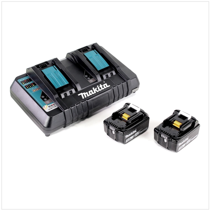 Produktbild Makita DUC 353 PF2 Akku Kettensäge 36V ( 2x18V ) Brushless 35 cm + 2x 3,0 Ah Akku + Doppelladegerät (Akku Kettensäge)