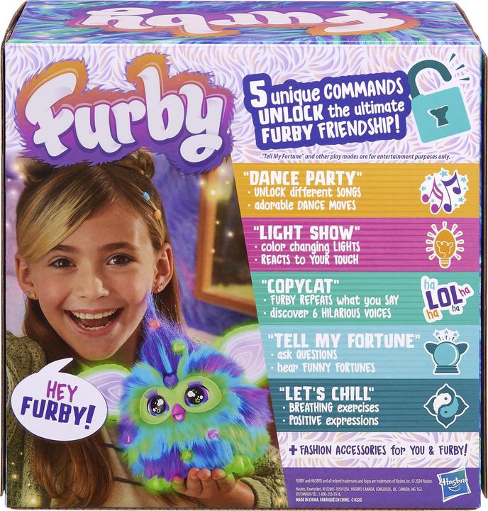 Produktbild Furby Galaxy Edition, Glow in The Dark, 15 Fashion Accessories, Interactive Plush Toys for 6 Year Ol (19.05 cm)