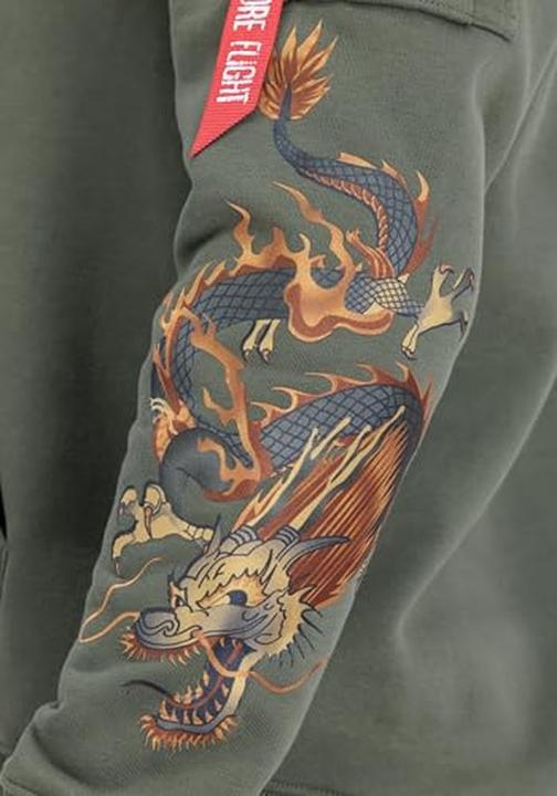 Produktbild Alpha Industries Dragon EMB Hoody mit Brustlogo und Ärmelflagge (S)