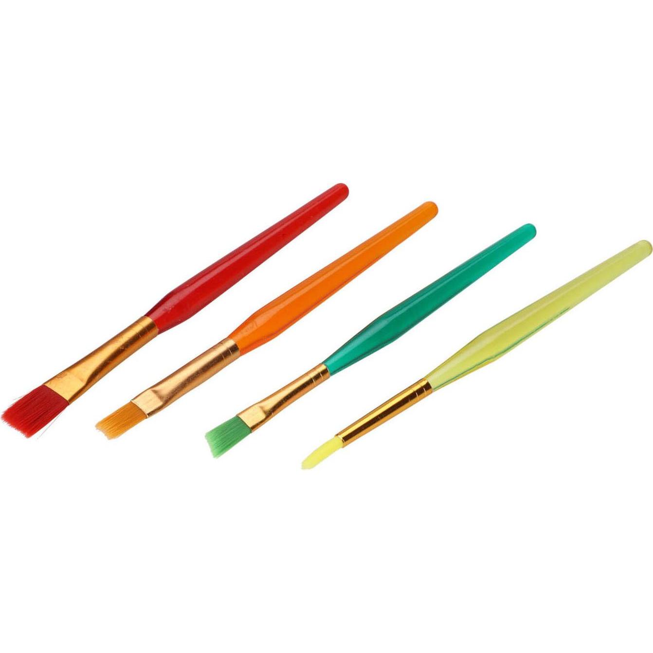 Pinsel, Pinsel flach, 4-tlg.
