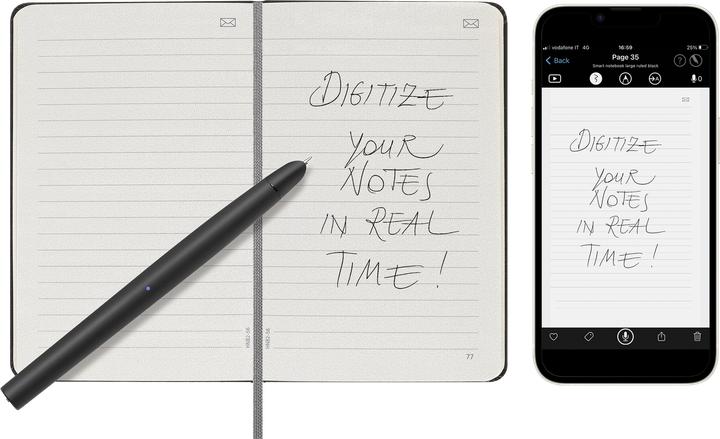 Immagine prodotto Moleskine Intelligente NB foderato PK HC Swrz (14 x 9 cm, Righe, Copertina rigida)