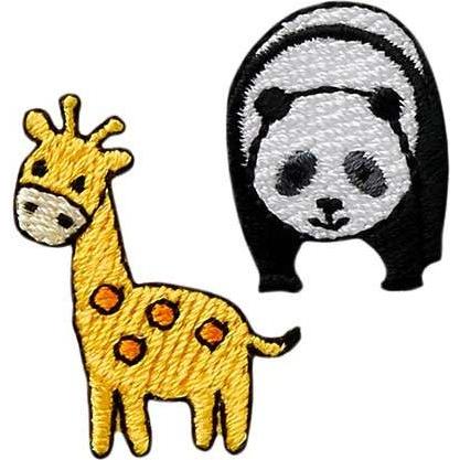 Mono Quick Panda und Giraffe, Applikationen, Mehrfarbig