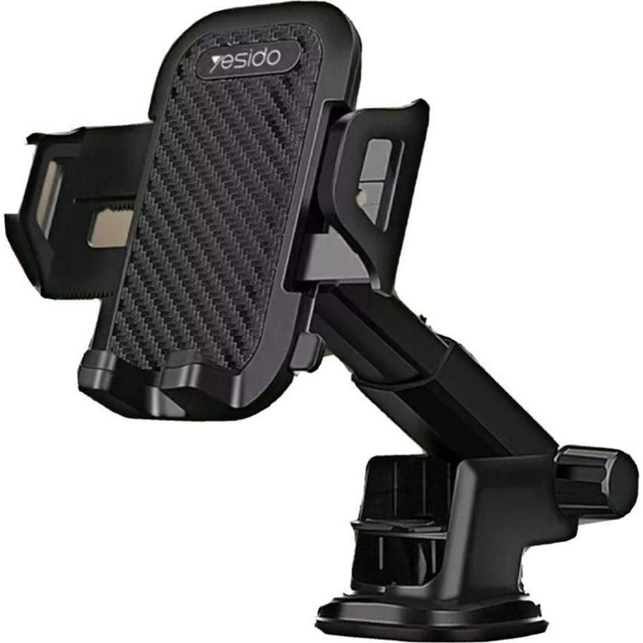 Yesido - Car Holder (C23) - Extendable Arm for Dashboard, Windshield - Black, Supporto per smartphone, Nero