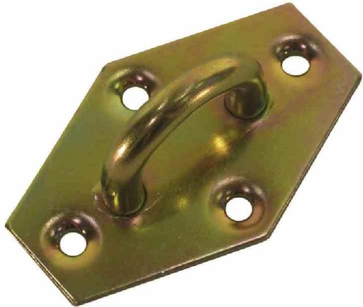 Produktbild GAH ALBERTS 31647 1 Öse Krampe auf Platte verzinkt, Silber (1 Stk.)