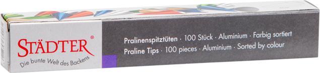 Produktbild Städter 100 Pralinenspitztüten aus Aluminium (Spritzbeutel Set)