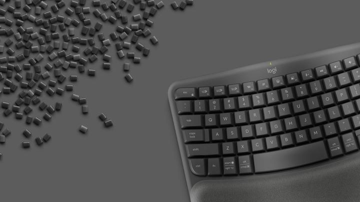 Actual product image Logitech Wave Keysergonomic Kb Graphite (Eng. Int., Wireless)