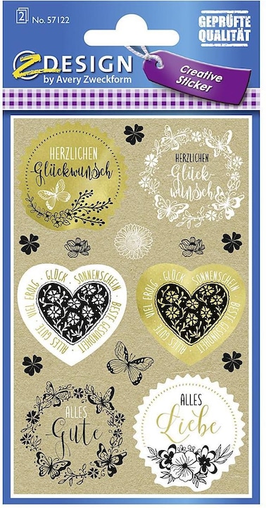 Actual product image Avery Deko Sticker 'Glückwunsch'