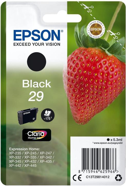 Actual product image Epson Sglpck Black 29 Home Ink (FC)